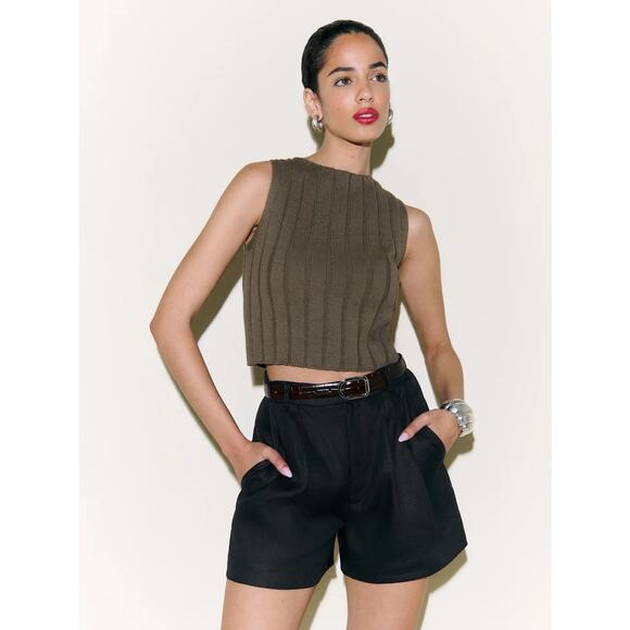 Reformation High Waist Black Shorts - Picture 1 of 8